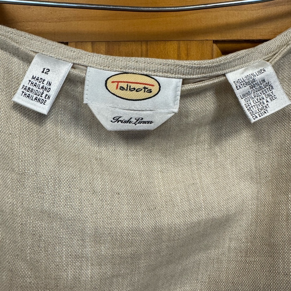 Vintage 90s Talbots Irish Linen Maxi Skirt- Fully Lined - Picture 4 of 5
